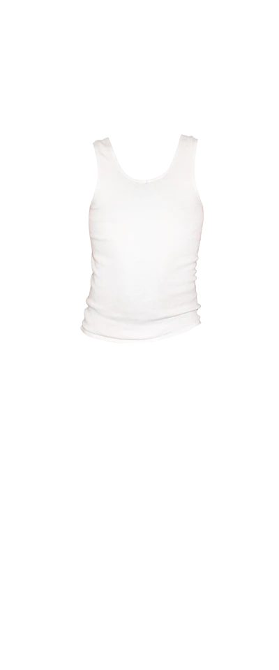 White Ribbed Tank Top Honest Basics